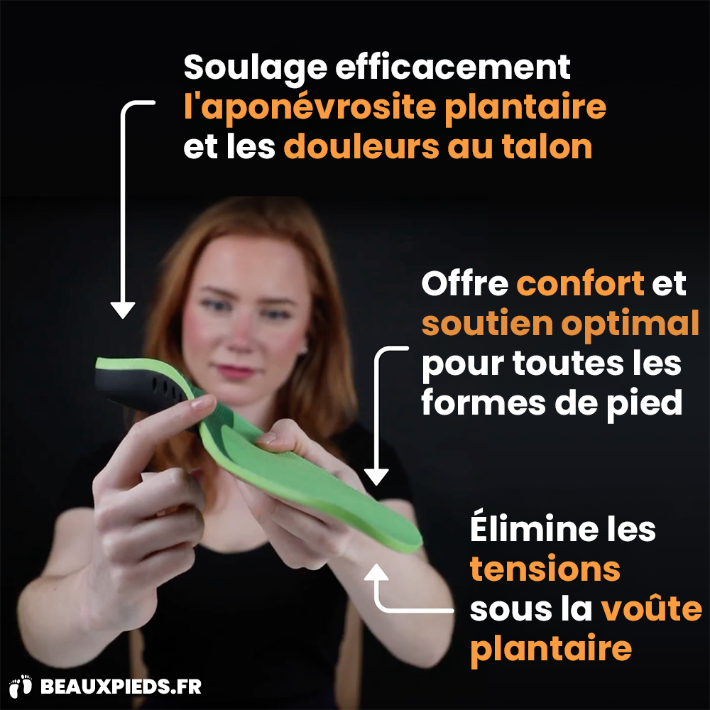 Semelles Orthopédiques SULPO PRO - Soulagement Épine Calcanéenne, Aponévrosite, Voûte Plantaire - 6 Tailles
